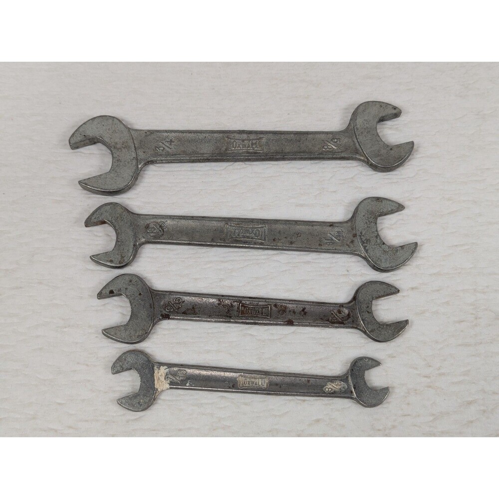 Set of 4 Vintage Open End Drop Forged Steel Wrenches - Germany